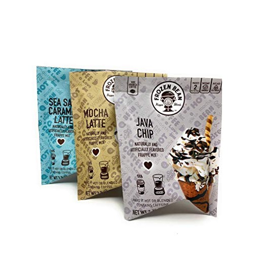 • Frozen Bean Frappe Blends Variety Pack 3.35 Oz Java Chip Sea
