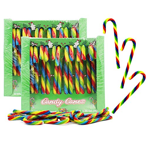 Christmas Candy Canes Suckers, Multicolored Peppermint Flavor, I Christmas Candy Canes Suckers, Multicolored Peppermint Flavor, I