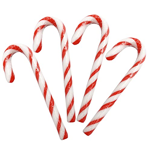 Christmas Candy Canes Suckers, Peppermint Flavor, Individually W...