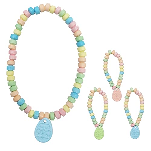 Easter Egg Candy Bracelet & Necklace, Multicolor Fruit-Flavored ...