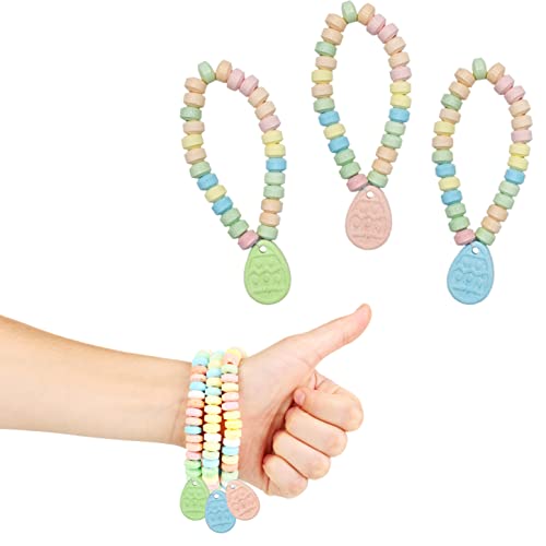 Easter Egg Candy Bracelet & Necklace, Multicolor Fruit-Flavored ...