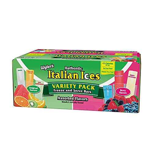 Italian Ices, Box Of Assorted Italian Ice Flavors 2 Oz Bars 36-