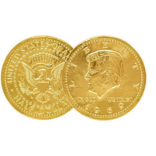 Milk Chocolate Coins - Chocolate Coins Wrapped In Gold, Chocolat