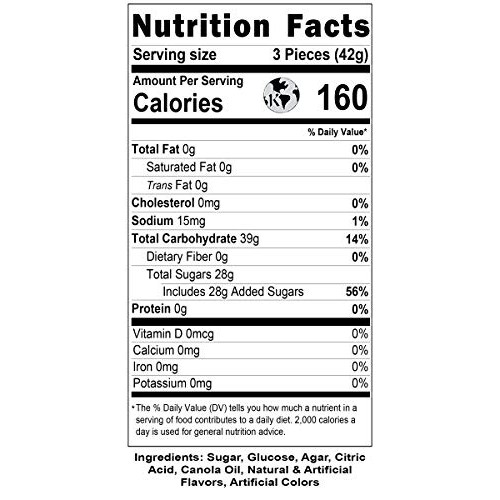 Original Jelly Fruit Slices, Gummi Sweet Confection Candies, Tra...