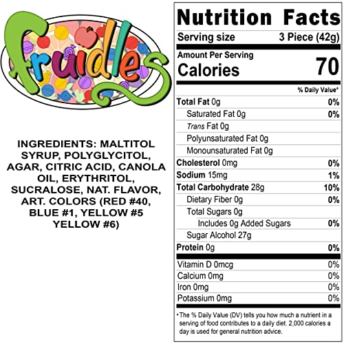 Original Jelly Fruit Slices Sugar-Free, Gummi Sweet Confection C...