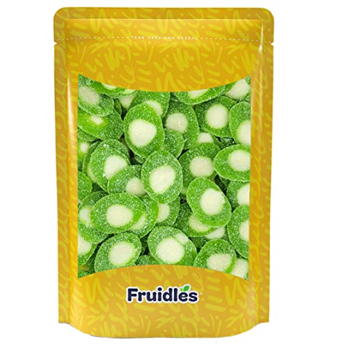 Sour Kiwi Slices, Soft Chewy Gummy Candy, Fat-Free Half-Pound