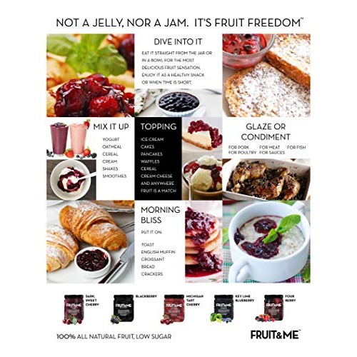 Fruit &Amp; Me Key Lime Blueberry, Fruit Compote &Amp; Topping, 6 16 Oz