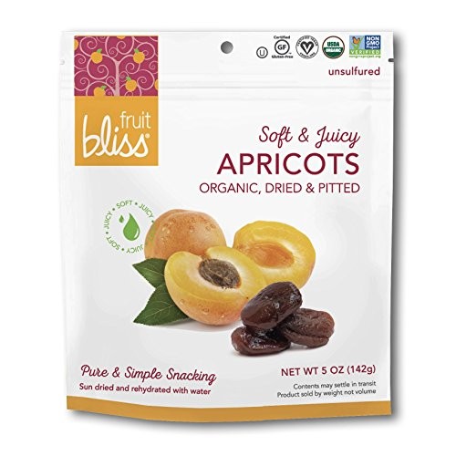 Fruit Bliss Organic Non-Gmo Dried Turkish Apricots - Pack Of 2,