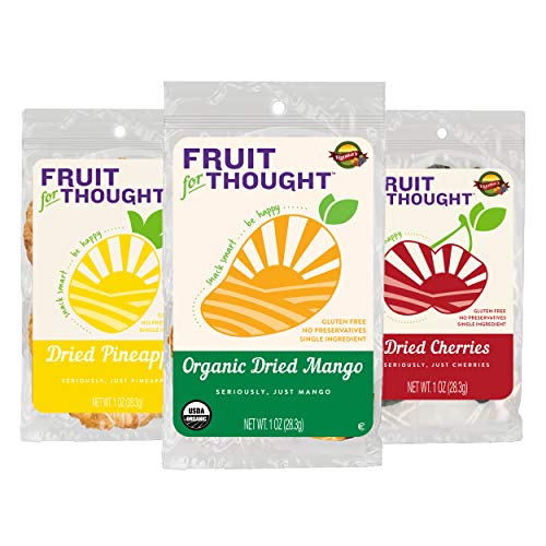 Fruit For Thought Healthy Non-Gmo Dried Fruit Snacks Variety Pac
