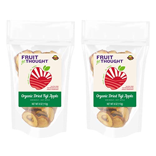 Usa Grown Organic Dried Fuji Apple Slices 8 Ounce Bag Pack Of 2