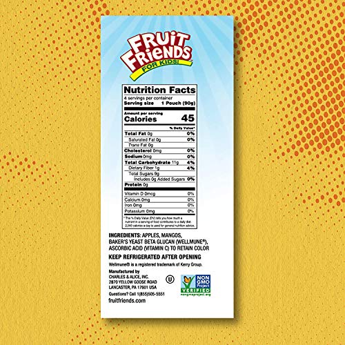 Incredibles Fruit Friends Tropical Mango Applesauce With Wellmun