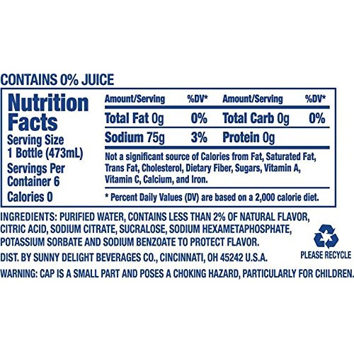 Fruit2O Zero Calorie Flavored Water, Grape, 6 Count Pack Of 4