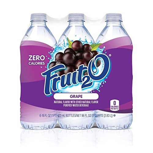 Fruit2O Zero Calorie Flavored Water, Grape, 6 Count Pack Of 4