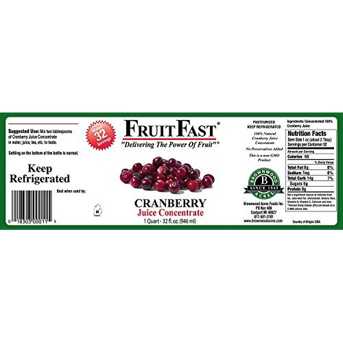 100% Pure Cranberry Juice Concentrate By Fruitfast - Brownwood A
