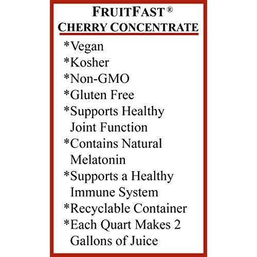 Red Tart Cherry Juice Concentrate By Fruitfast | 64 Day Supply N