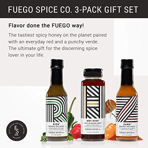 Fuego Spice Co. Spicy Honey And Hot Sauce Gift Set | Carolina Re
