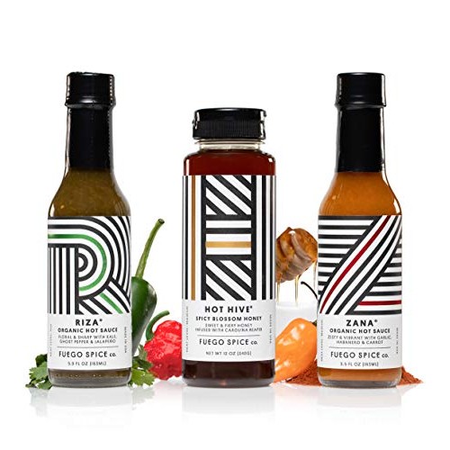 Fuego Spice Co. Spicy Honey And Hot Sauce Gift Set | Carolina Re
