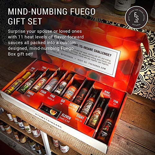Tame-To-Insane Hot Sauce Challenge Box By Fuego Box - 11 Hot Sau