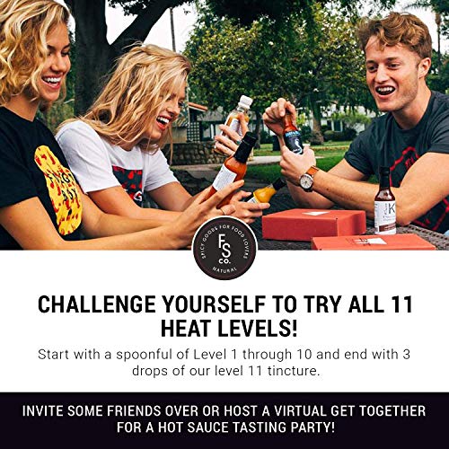 Tame-To-Insane Hot Sauce Challenge Box By Fuego Box - 11 Hot Sau