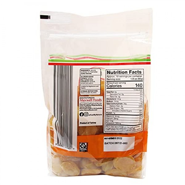 2 lb. Bag of Dried Apricots by Fuel by Nature, Healthy Snack On ...