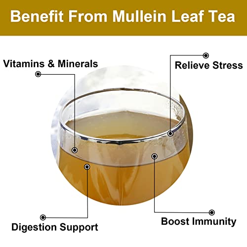 FullChea -Mullein Leaf Tea Bags, 20 Teabags, 3g/bag For Lungs - ...