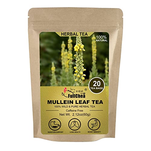 FullChea -Mullein Leaf Tea Bags, 20 Teabags, 3g/bag For Lungs - ...