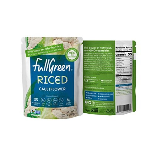 New: Fullgreen, Riced Cauliflower - 100% Cauliflower, 89% Less C