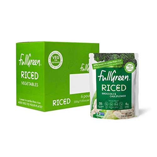 New: Fullgreen, Riced Broccoli And Cauliflower, 100% Veg, Shelf-