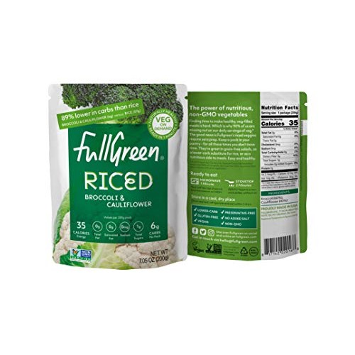 New: Fullgreen, Riced Broccoli And Cauliflower, 100% Veg, Shelf-