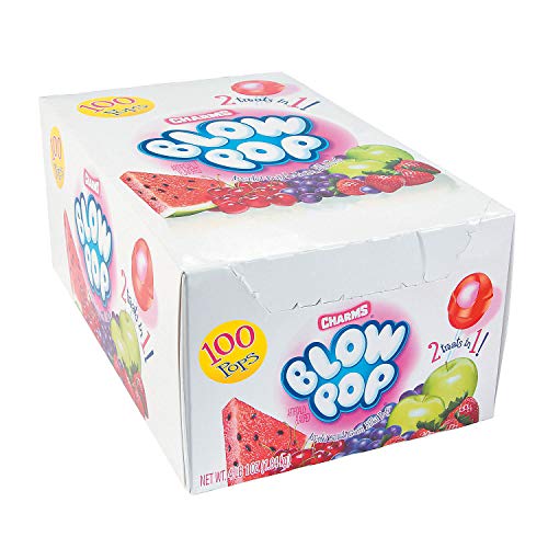 Fun Express - Blow Pops 100 Pc Box - Edibles - Sucker &Amp; Pop - Su