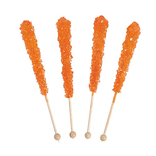 Fun Express - Orange Rock Candy Pops - Edibles - Sucker &Amp; Pop -