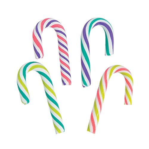 Fun Express - Holiday Brights Mini Canes For Christmas - Edibles