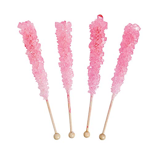 Fun Express - Pink Rock Candy Pops - Edibles - Sucker &Amp; Pop - Su