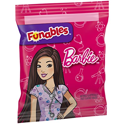 Funables Fruit Snacks, Barbie Shaped Fruit Flavored Snacks, Pack...