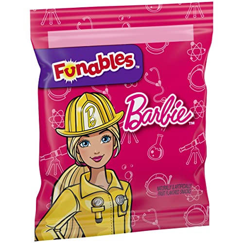 Funables Fruit Snacks, Barbie Shaped Fruit Flavored Snacks, Pack...