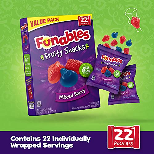 Funables Fruit Snacks, Mixed Berry, 22ct