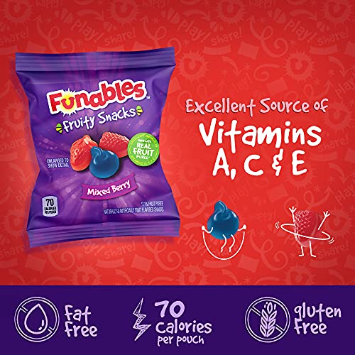 Funables Fruit Snacks, Mixed Berry, 22ct