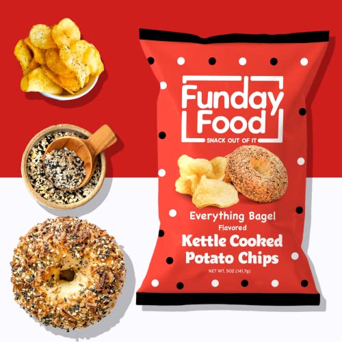 Funday Food Kettle Cooked Potato Chips - Everything Bagel Flavor