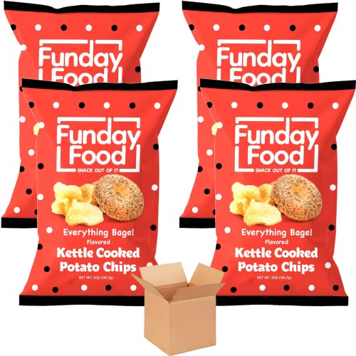 Funday Food Kettle Cooked Potato Chips - Everything Bagel Flavor
