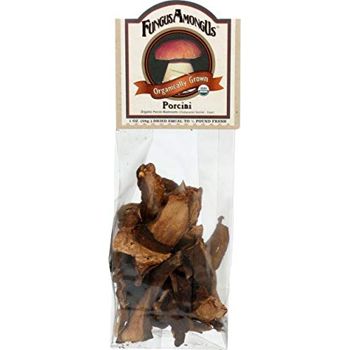 FungusAmongUs Dried Mushrooms, Organic Porcini, 1 Ounce Unit