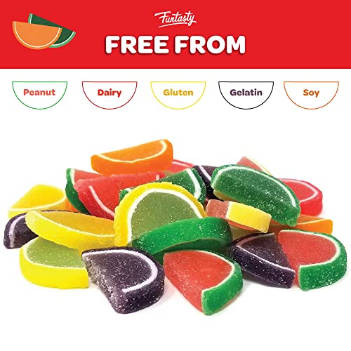 Funtasty Assorted Fruit Jelly Slices Candy, Vegan-Friendly, Glut...