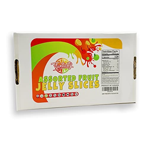 Funtasty Assorted Fruit Jelly Slices Candy, Vegan-Friendly, Glut...