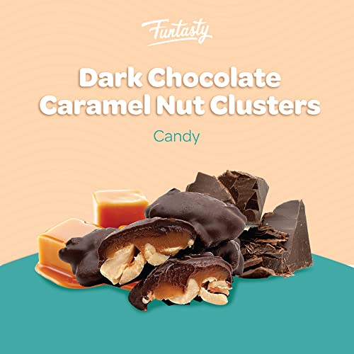 Funtasty Dark Chocolate Caramel Nut Clusters, Bulk Candy, 15 Oun