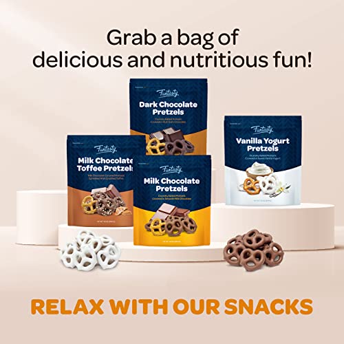 Funtasty Milk Chocolate Covered Pretzels with Crushed Toffee, 22...