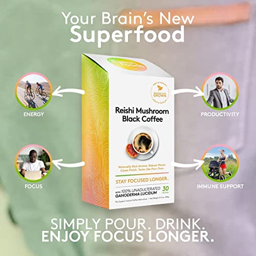 Reishi Mushroom Black Coffee by fusion foods | Stay Focus Longe...