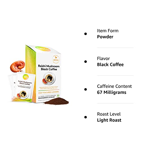 Reishi Mushroom Black Coffee by fusion foods | Stay Focus Longe...