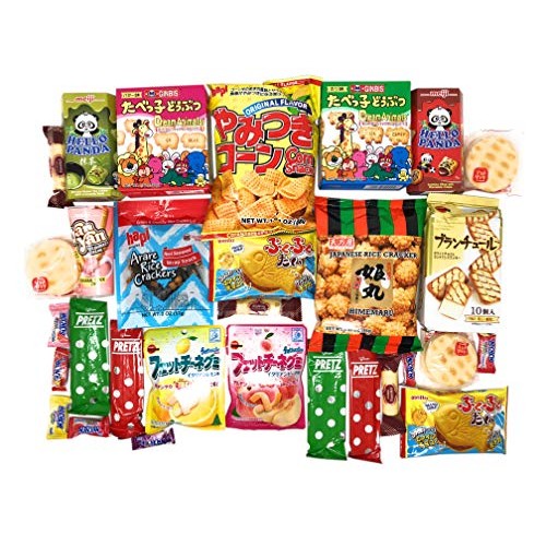 Deluxe Japanese Snack Box 30 Counts Individual Wrapped Essential