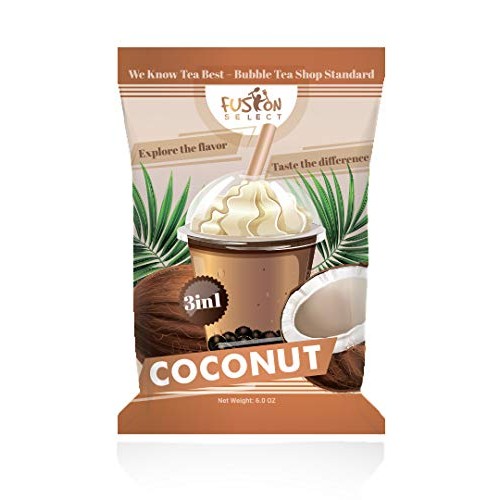 Fusion Select Bubble Tea Mix - Coconut-Flavored 3-In-1 Drink Pow