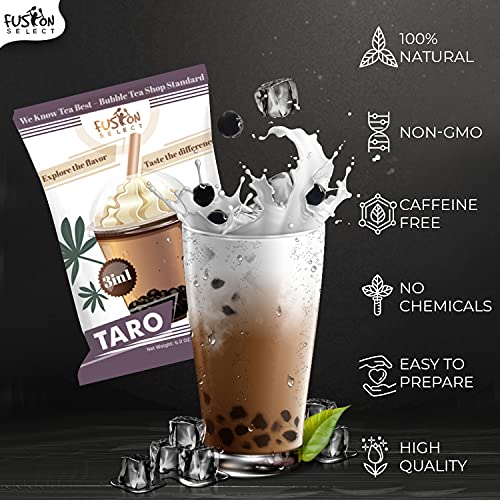 Fusion Select Bubble Tea Mix - Taro Flavored 3-In-1 Drink Powder