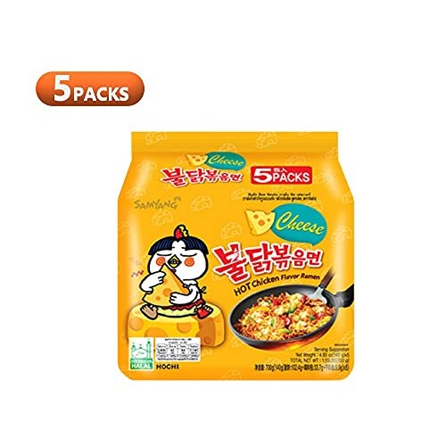 Samyang Chicken Fried Noodles 10 Packs 5X Carbo &Amp; 5X Cheese Ho